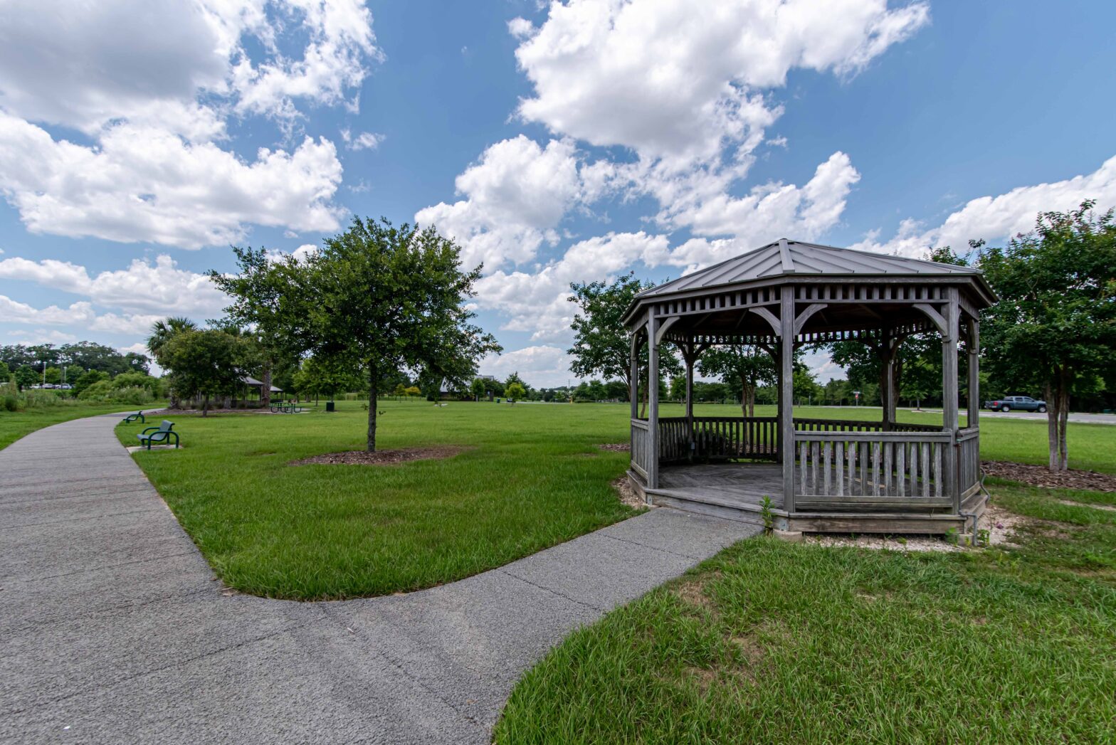 Waterfront pavilion at Arlington Park in Mobile, Alabama